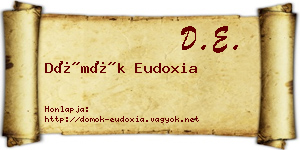 Dömök Eudoxia névjegykártya